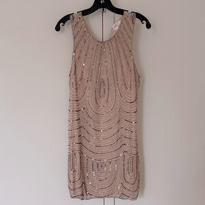 Parker Pale Pink Sequin Mini Dress